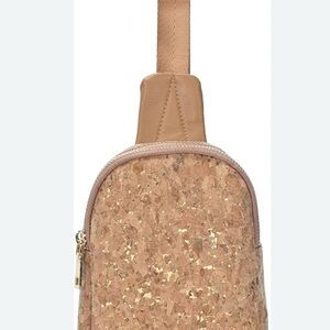 Tan Cork Sling Bag